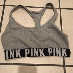 VS PINK gray sports bra